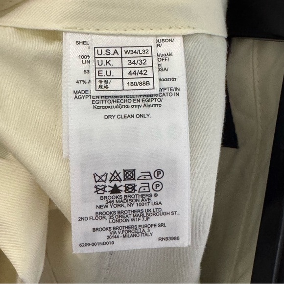 NWOT Brooks Brothers Wool Dress Pants 34x32 Blue Navy Plaid - Picture 6 of 6